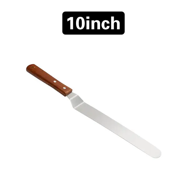 4/6/8/10/12 Zoll Edelstahl Kuchen Icing Spatel Zuckerguss Spatel mit Holzgriff Butter Kuchen Spatel Messer Werkzeug