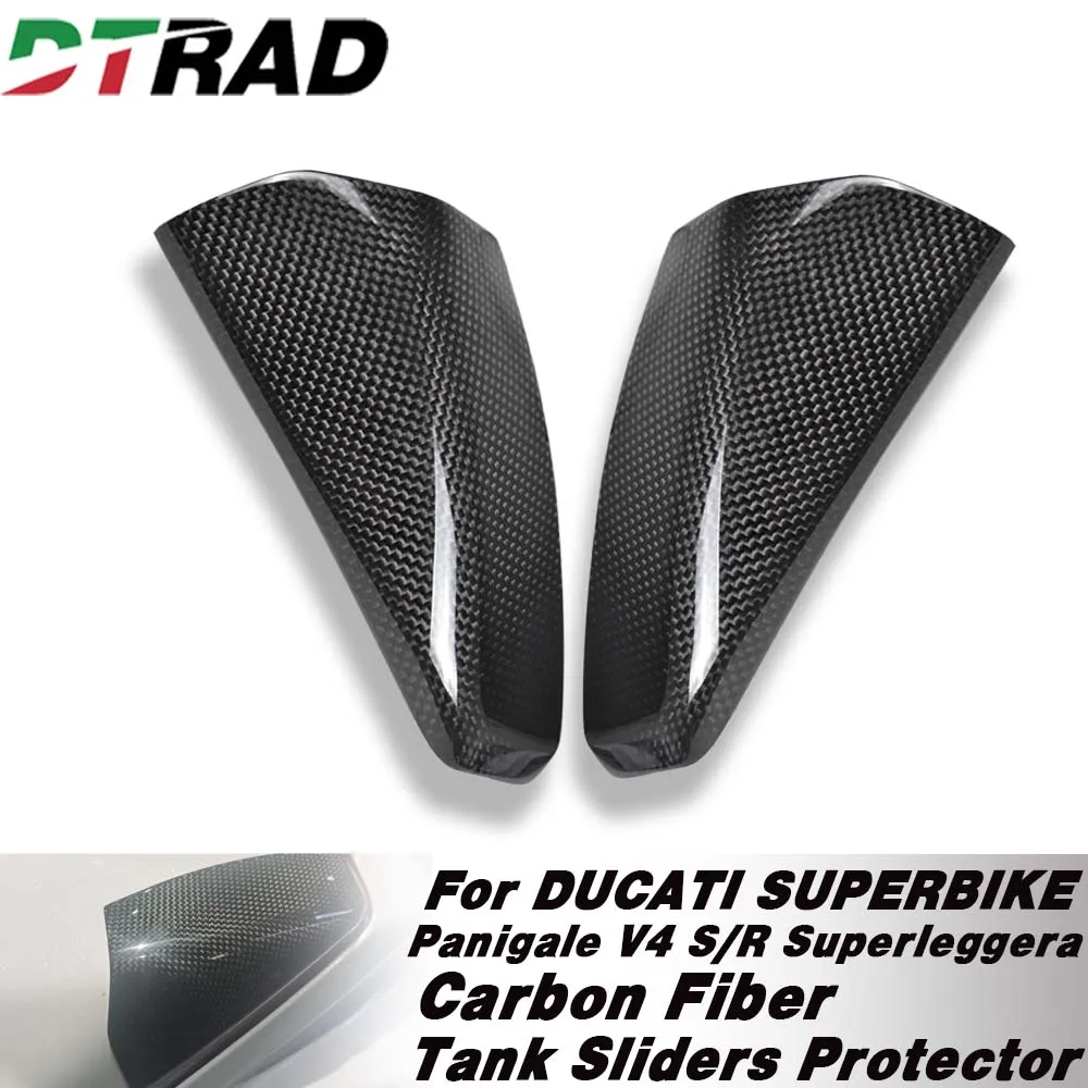 Motorcycle Carbon Fiber Tank protector Case For DUCATI Superbike Panigale V4 S/R Superleggera Sliders Crash Protection Cover