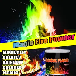 5 pz fuoco mistico fiamme colorate polvere falò bustine pirotecnica trucco campeggio all'aperto strumenti di sopravvivenza camino Patio