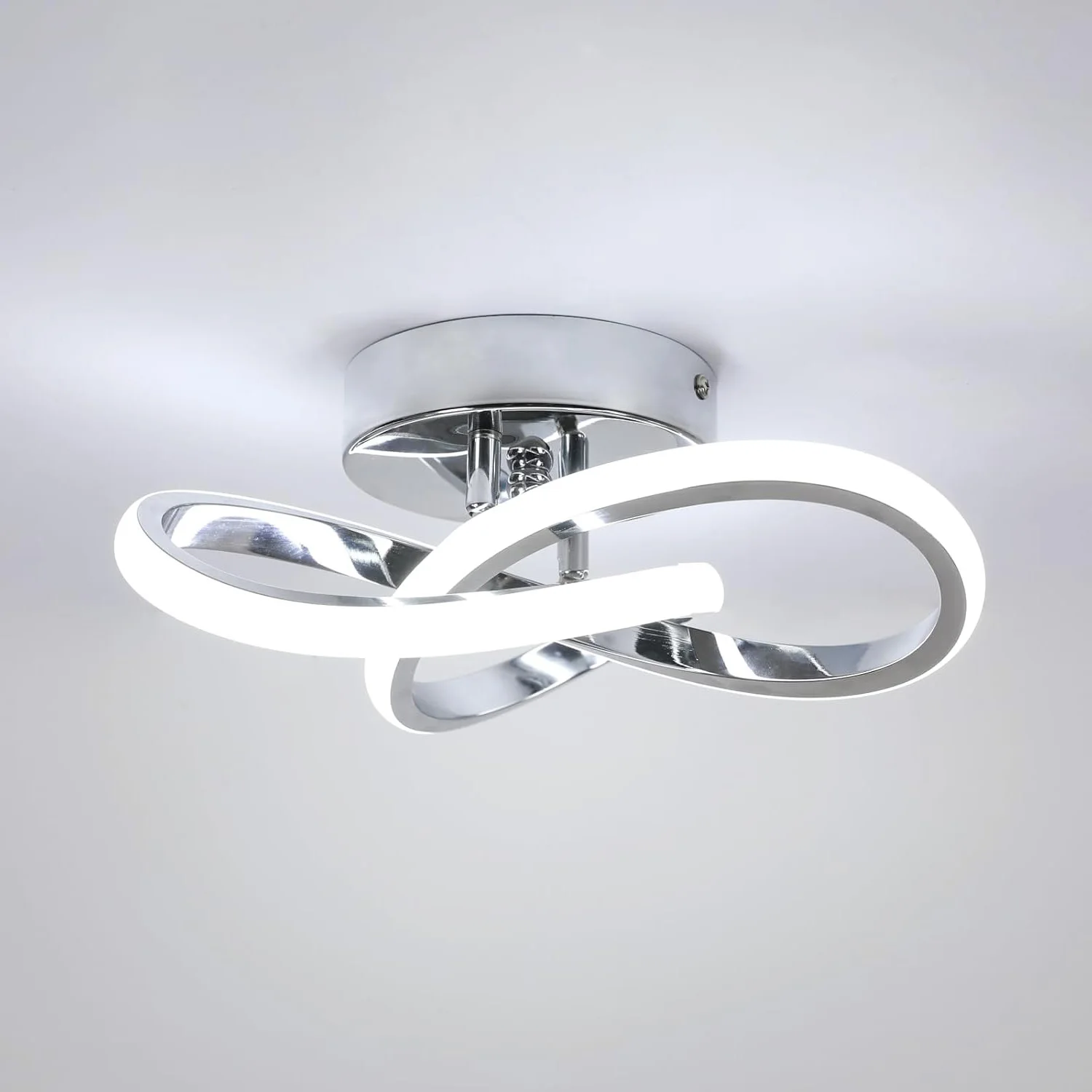 LED-Deckenleuchte, 22 W, moderne silberne Deckenleuchten, Innen-Deckenleuchte für Küche, Flur, Wohnzimmer, Kaltweiß 6500 K
