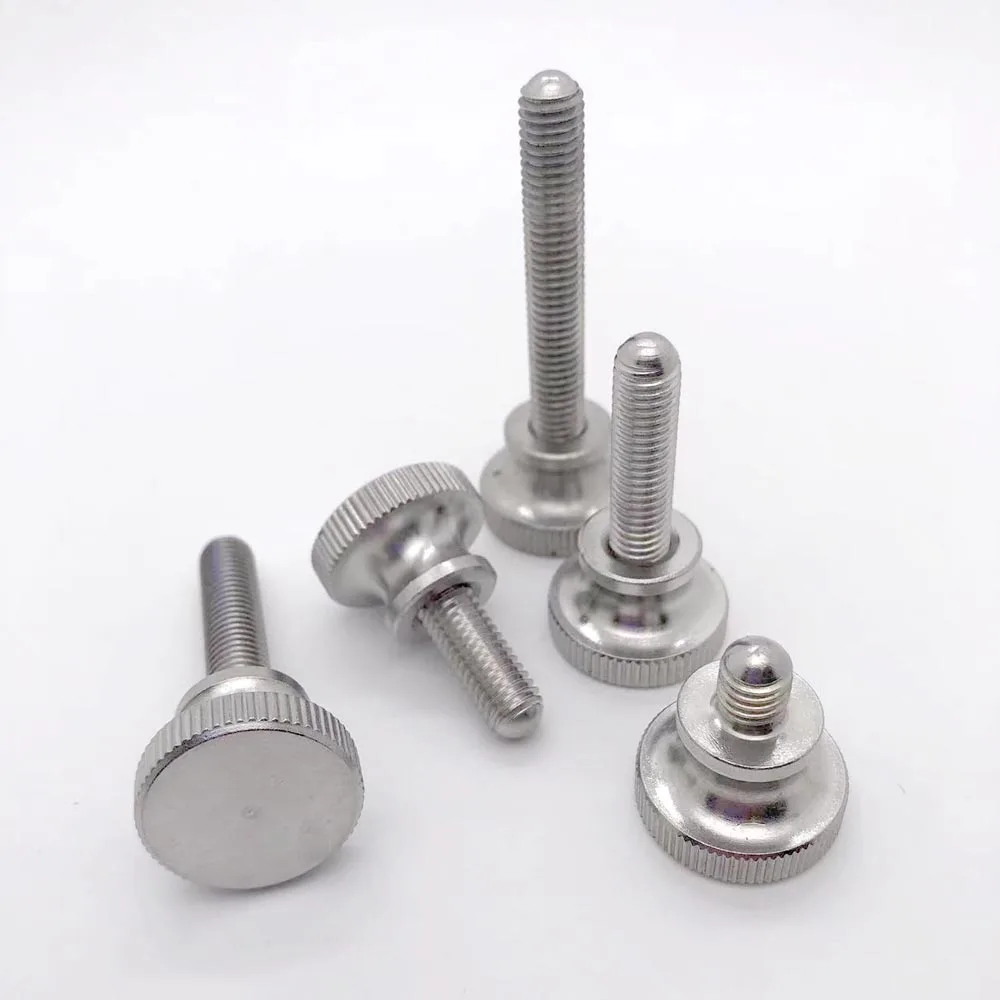 M2 ~M10 304 Stainless Steel High Step Head Hand Tighten Thumb Screw Glass Curtain Wall Thumbscrew Adjust Bolt