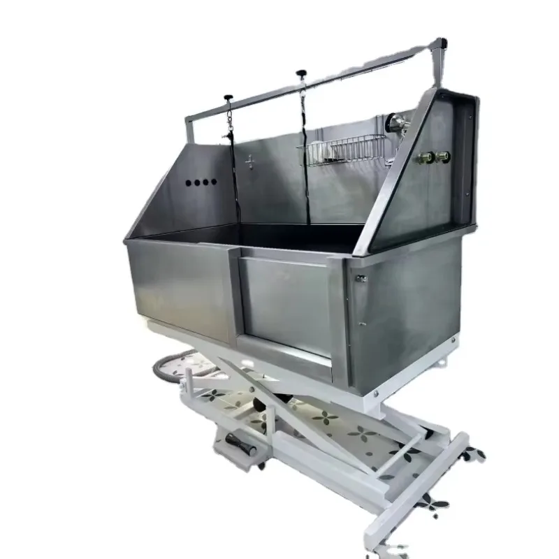 2026 Stainless Steel Electric Lifting Bathtub Medium Large cat Dog Cleaning Beauty Bath Accessories Complete Adjustable Height