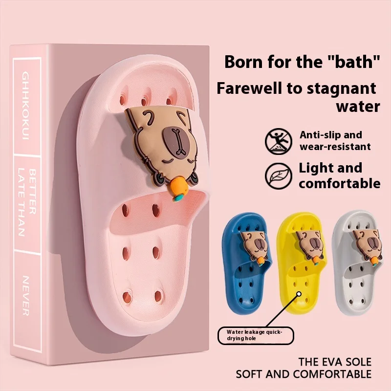 

Детские тапочки из ЭВА, милые туфли-бобы для мальчиков и девочек с героями мультфильмов, летние сандалии для родителей и детей среднего и большого размера