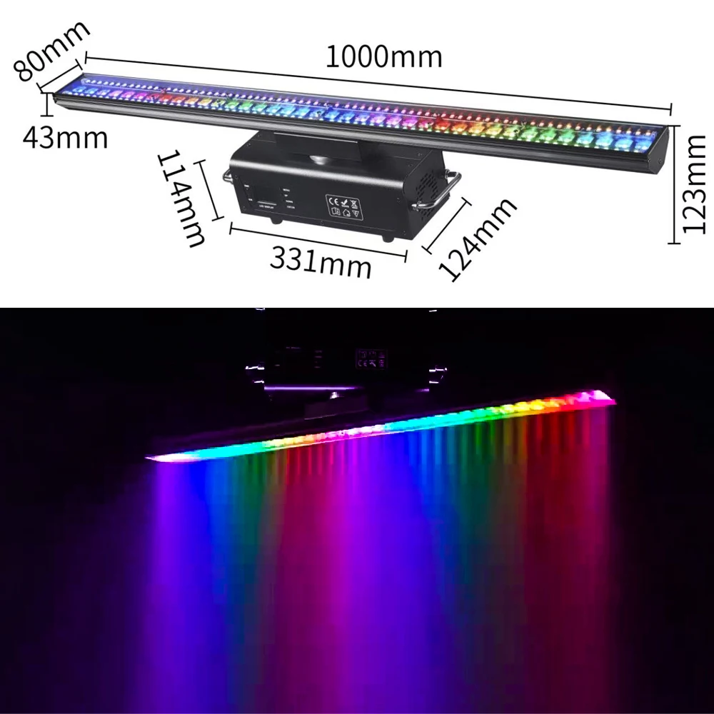 

2PCS 150WRGB infinite rotation Washing DMX512RDM Wall Floodlight Flood Down Lighting for Dj Disco Christmas Lights Audience