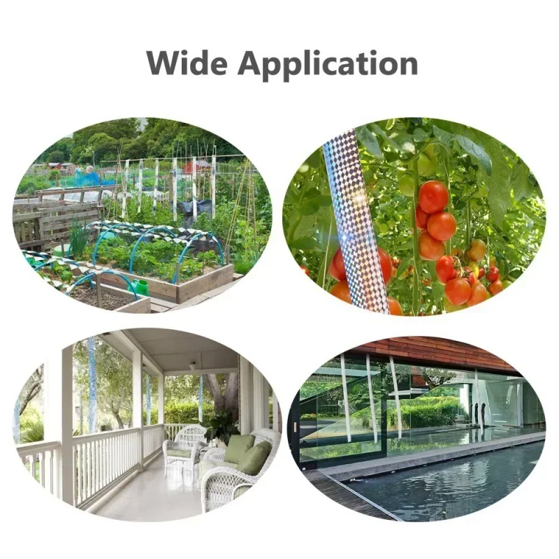 80/50 متر الطيور تخويف الشريط مكافحة الطيور الشريط على الوجهين عاكس الردع تخويف الشريط للطيور الثعلب الحمام مبيد الحشرات الشريط أشرطة