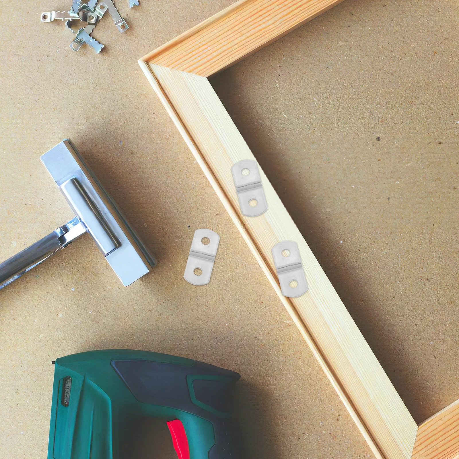 

15pcs Corner Brackets 90 Degree Z Shaped Silver Iron Angle Connectors For Furniture Frames Office Home Use Metal Corner