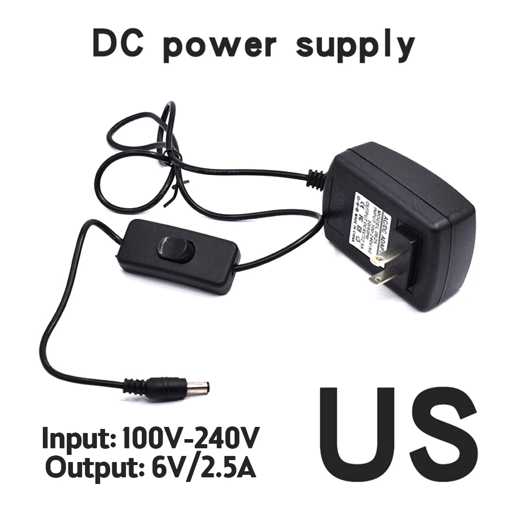 Foam Cutter Adapter 100V-240V to DC6V/3A AC/DC Switching Power Supply Adapter for Electric Foam Cutting Tool