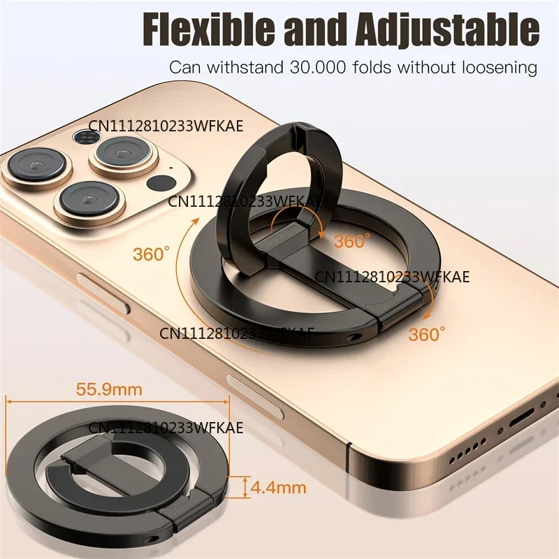 Magnet Phone Stand Grip Compatible with Car Mount For MagSafe [Double-Sided Super Magnetic] for iPhone 17/16/15/14/13 Pro Plus