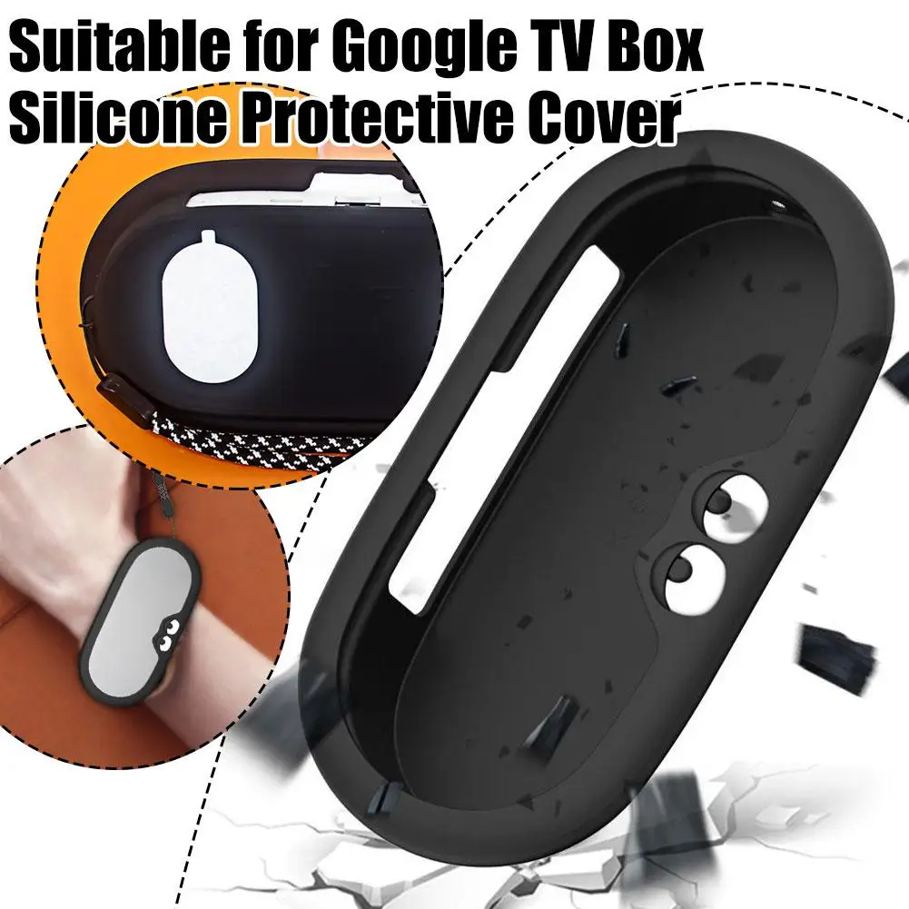 2 Color For Google Ty Streamer 4K Soft Silicone Protective Case Sleeve For Google TV Streamer 4K TV 2024 Shockproof Covers I5C0