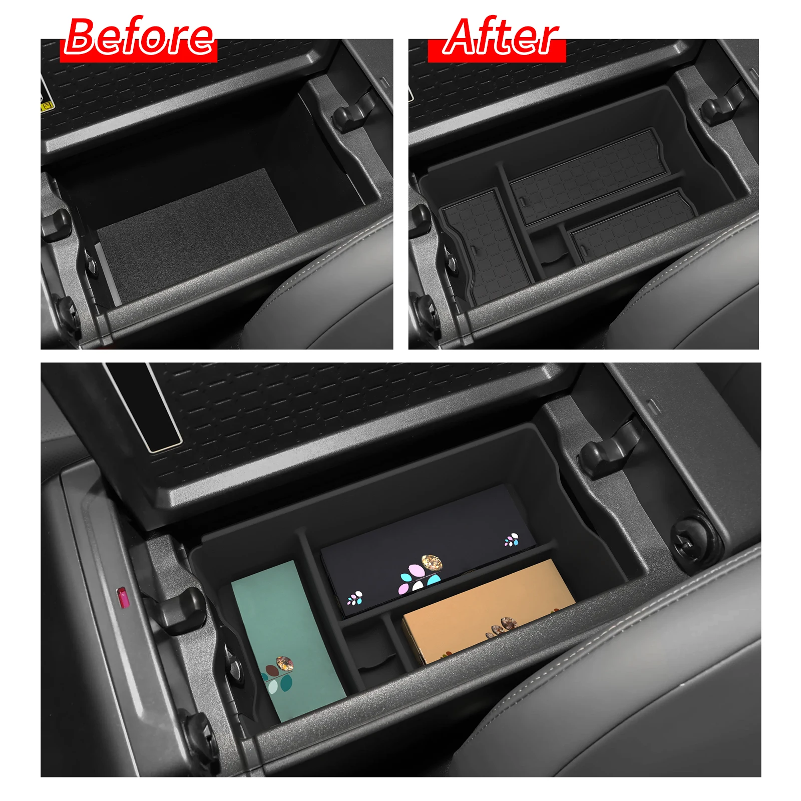 Linke Mittelkonsole für Toyota RAV4 2026 – Armlehnen-Aufbewahrungsbox aus ABS, Auto-Zubehör, Organizer, Staufach