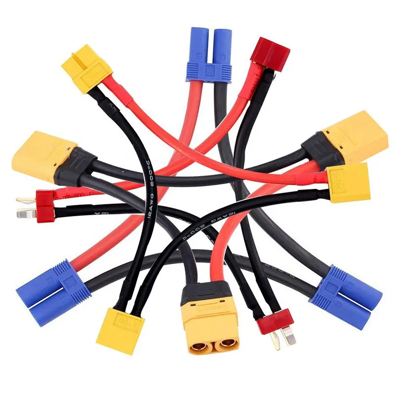 HPXGRC XT60 XT90 T EC5 TRX Connettore Maschio Femmina 12AWG Adattatore Batteria Serie Cavo di Collegamento per Elicottero Per FPV RC Strumenti