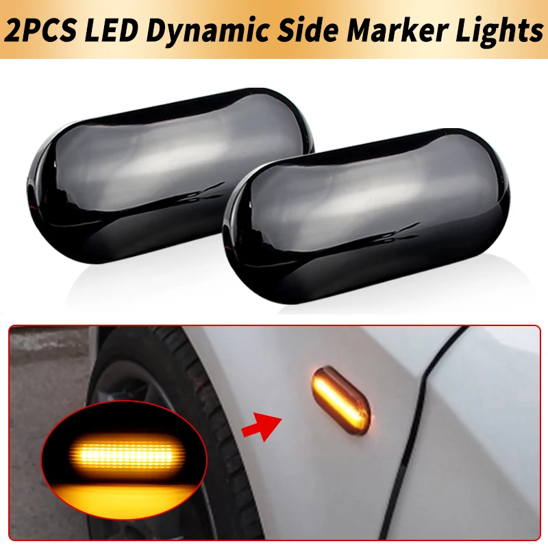 2PCS OEM LED Side Marker Turn Signal Lights Canbus For VW Bora Golf Passat For SEAT Ibiza 6L For Ford C-Max For Skoda Octavia 1U