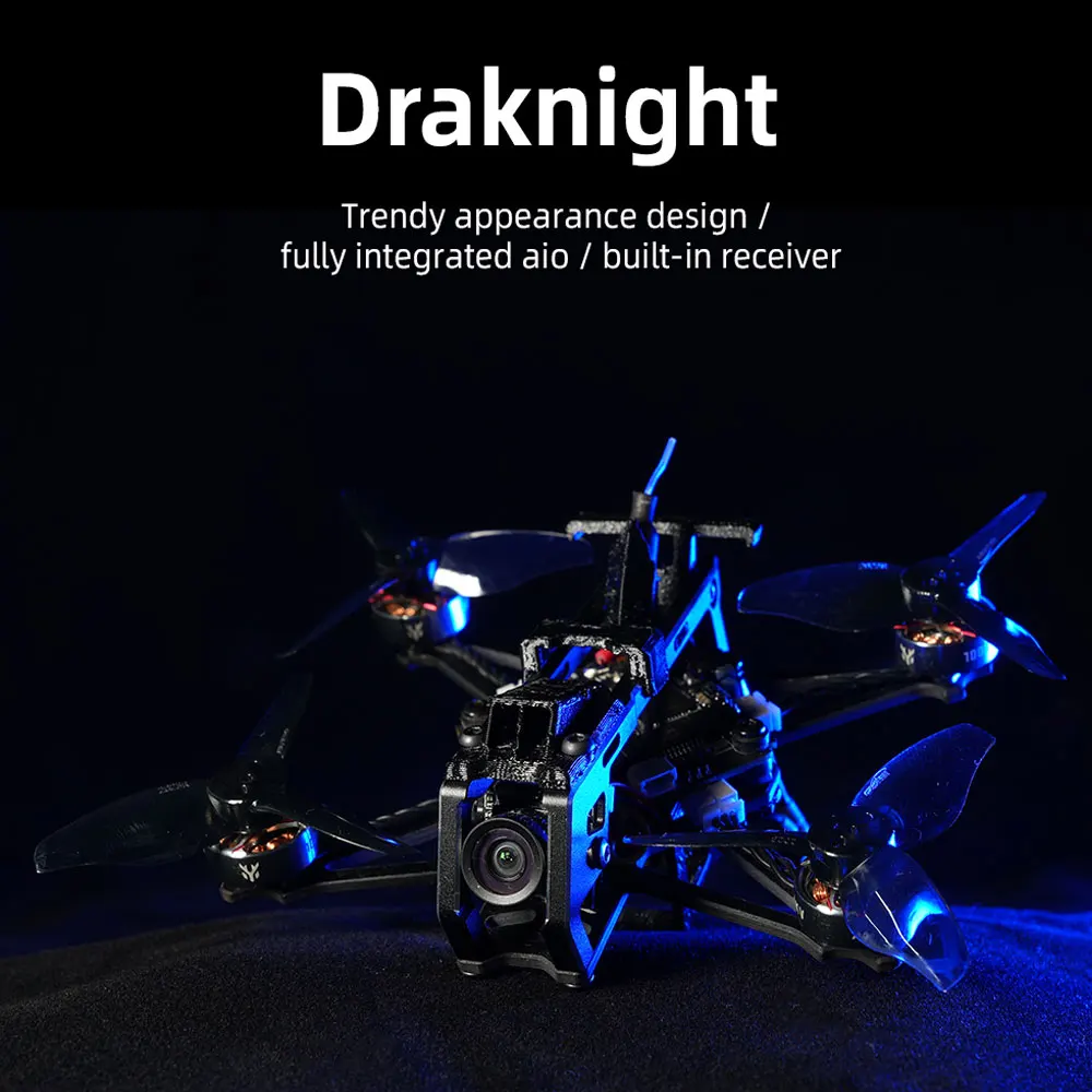 HGLRC Draknight 2inch 91.8mm Toothpick FPV Drone With SPECTER12 ES2-4S AIO 400mW VTX SPECTER 1003 10000KV Motor