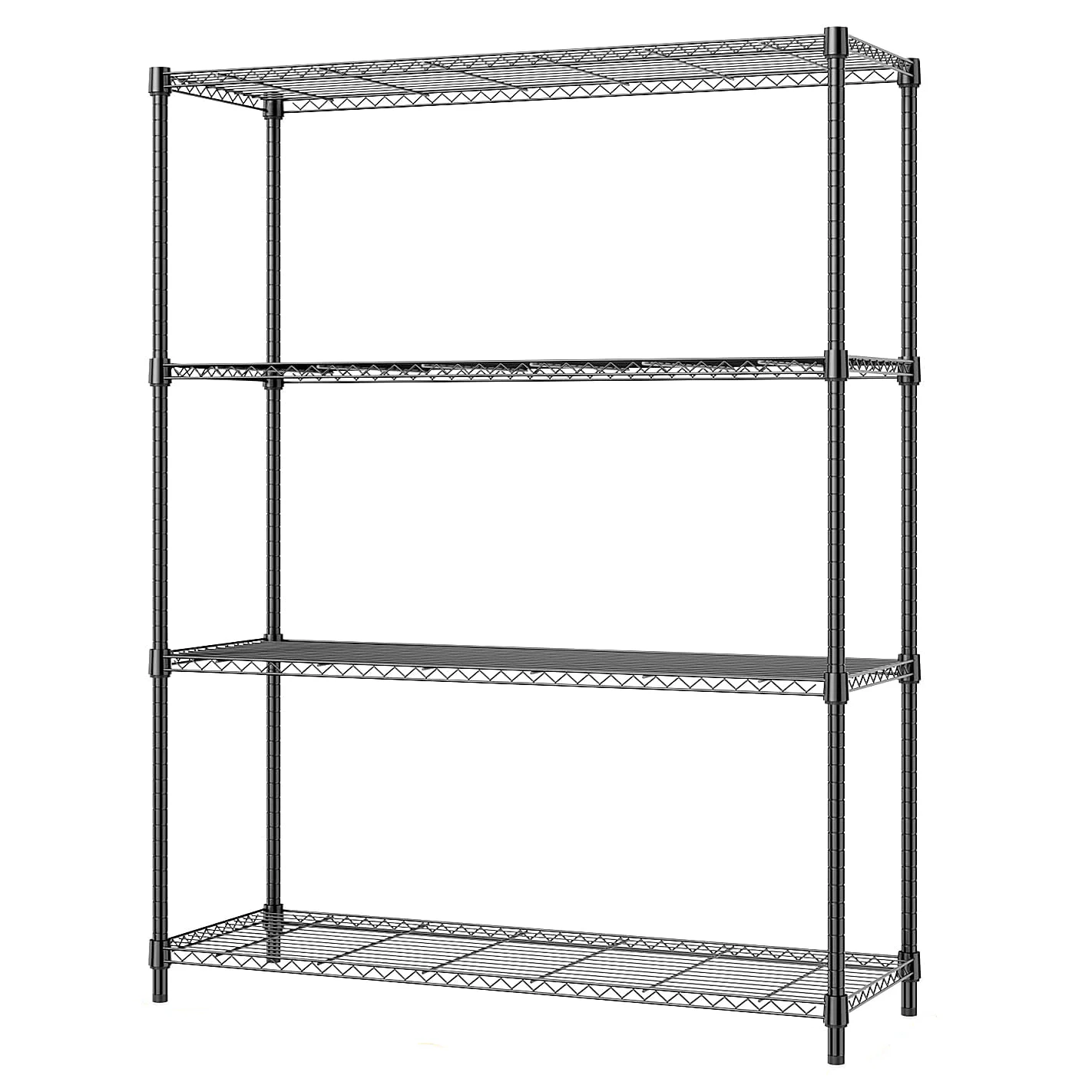 Luxury Heavy Duty Stainless Steel Chrome Plated 4-Tier Multi-Purpose Wire Mesh Storage Rack Modern Home Office Decor 250kg