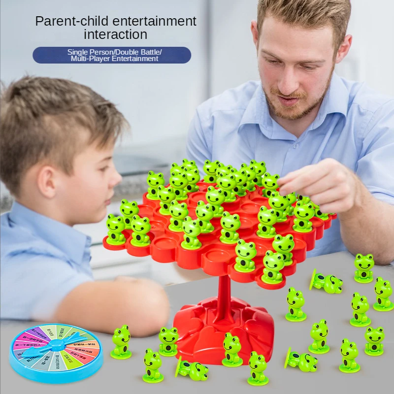 Board Game Frog Balance Tree Educational Montessori Math Toy Parent-child Interaction Tabletop Game Toy Kid's Focus Training Toy