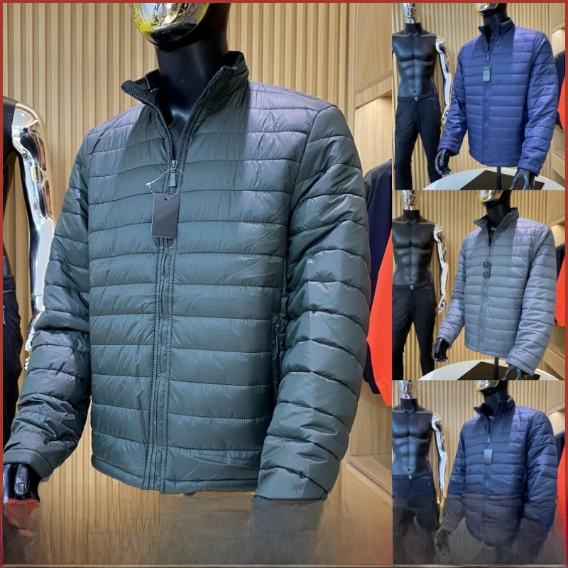 

Men's Outdoor Winter New Arrival Lightweight Windproof Warm Stand Collar Cotton Jaet Thiened Stand Fit Casual Faion