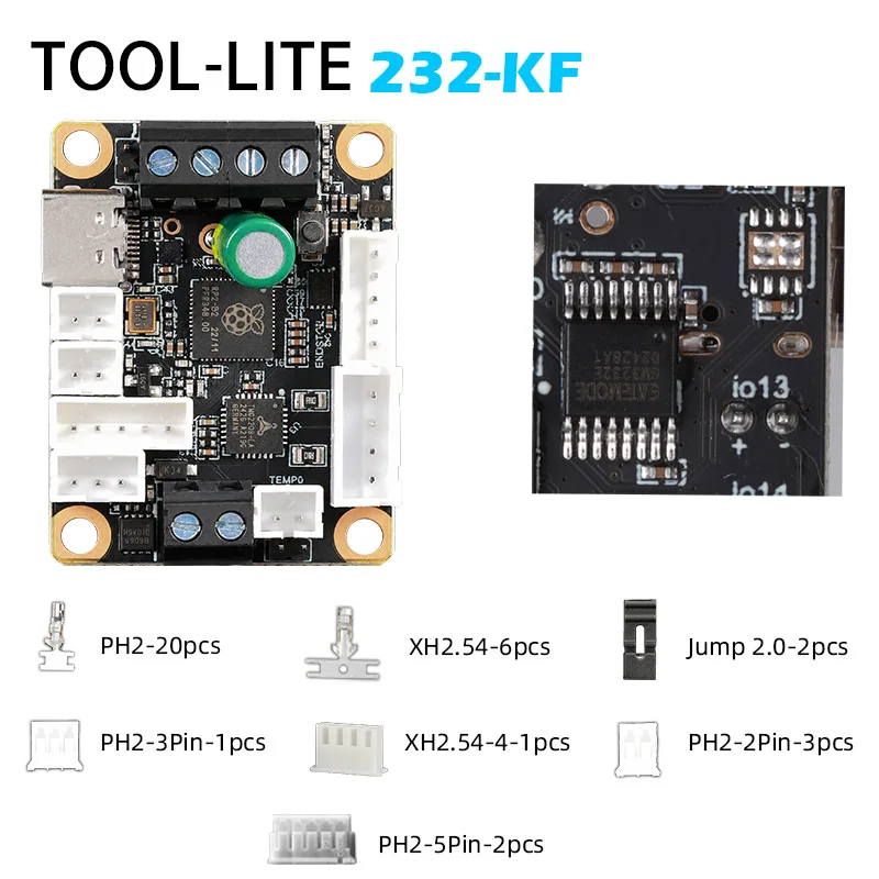 Mellow Fly Tool Lite Toolhead Board Compatible Diy 3D Printer Klipper Canbus RS232 Hotend Board For Nema14/17 Motor image 3