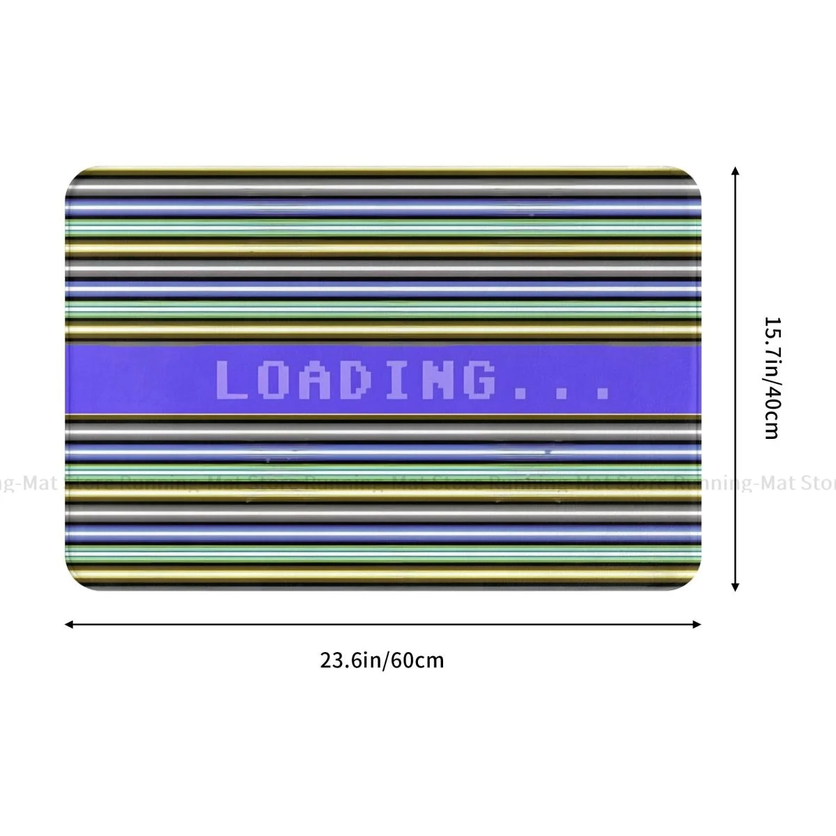 Retro Commodore 64 Non-slip Doormat Kitchen Mat Raster Bars Hallway Carpet Entrance Door Rug Bedroom Decorative