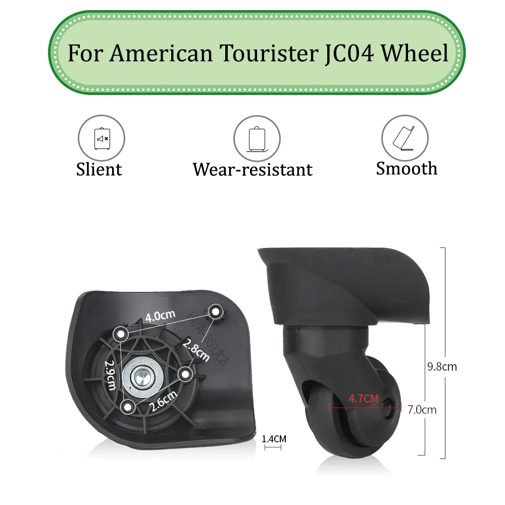 

For American Tourister JC04 Universal Wheel Replacement Suitcase Silent Smooth Shock Absorbing Durable Wheel Accessories Wheels