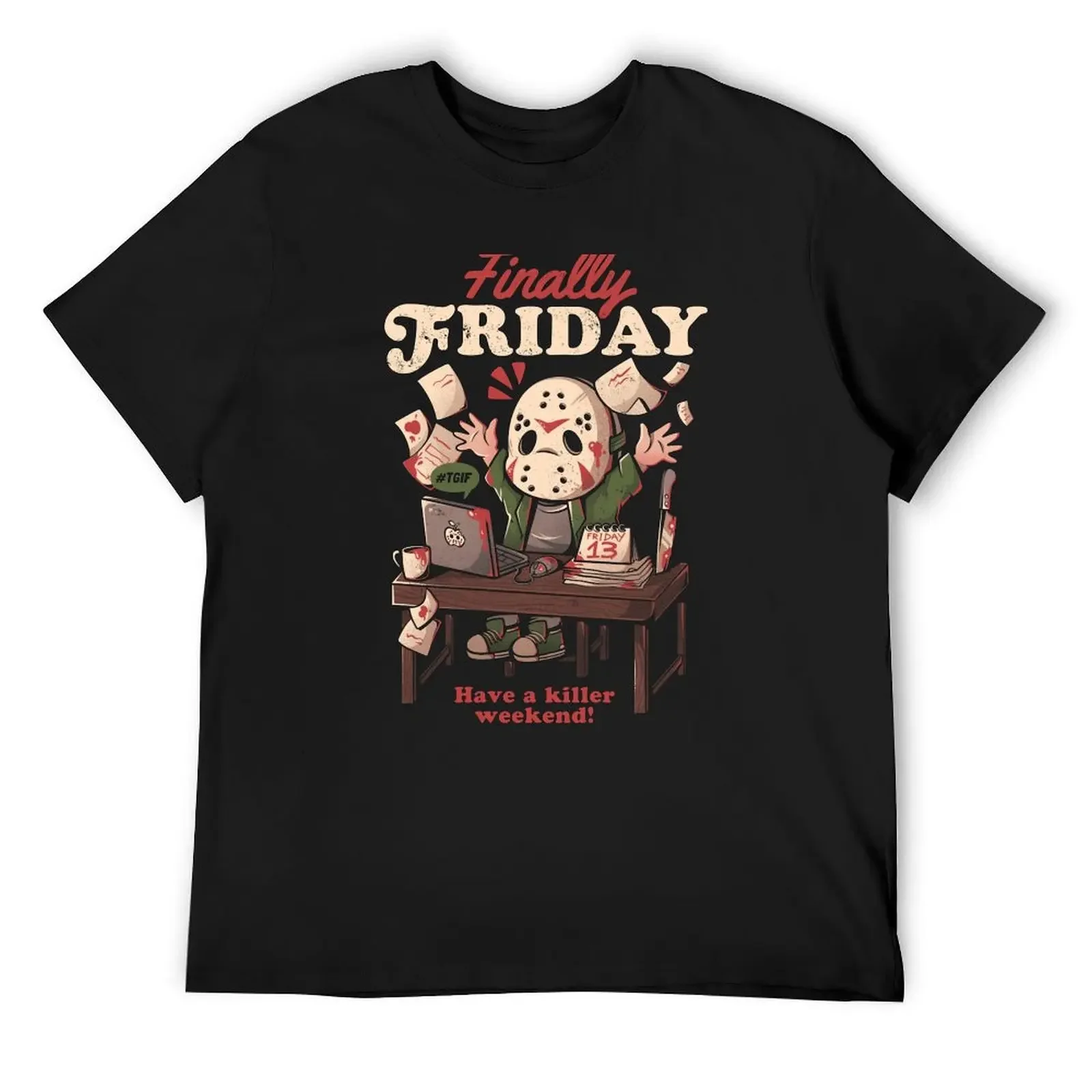 Finally Friday - Funny Office Halloween Gift T-Shirt plain graphics man clothes vintage graphic tee Short sleeve tee men