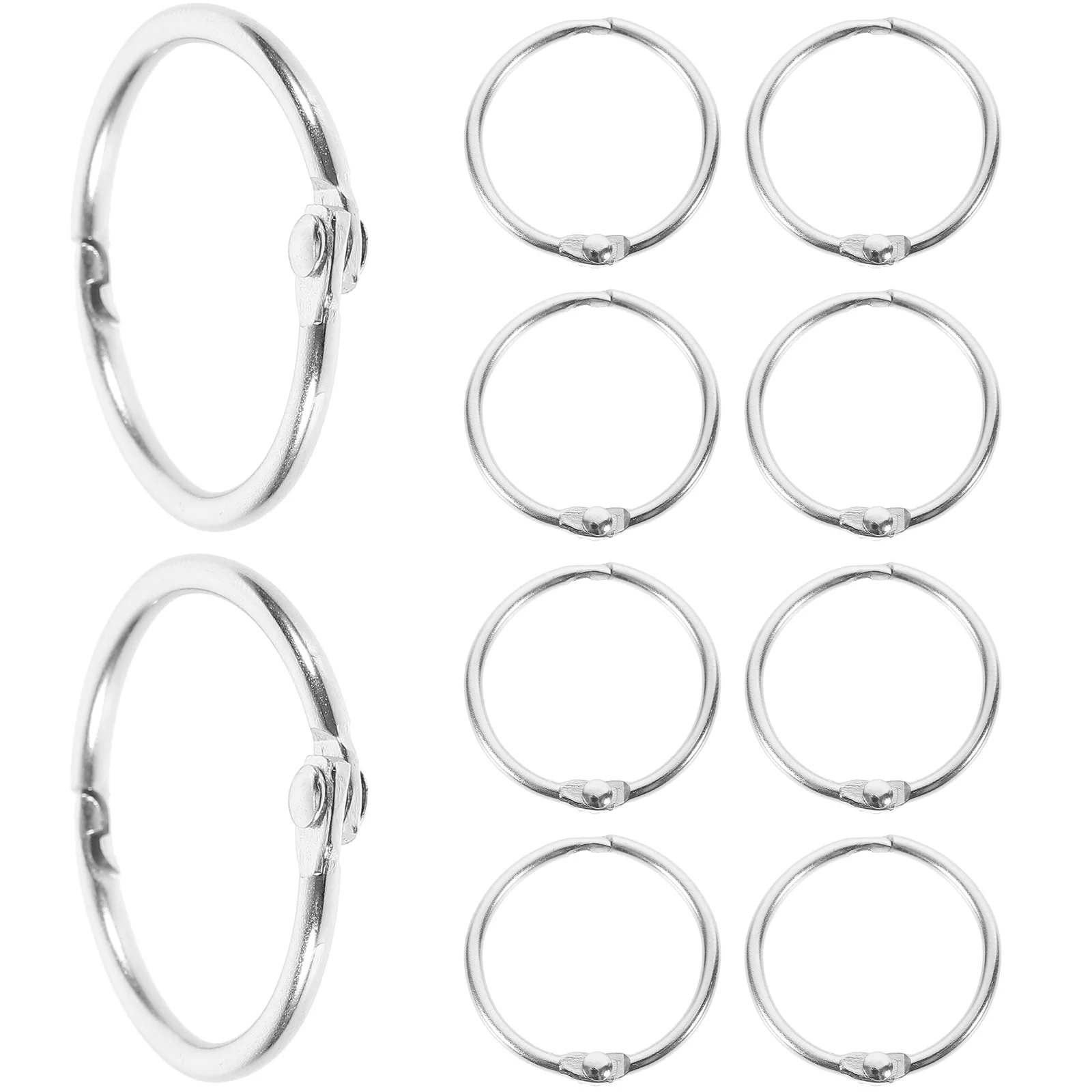 20pcs Binder Rings Metal Loose Leaf Ring for DIY Crafts Indexing Cards and More Durable and Portable Paper Rings