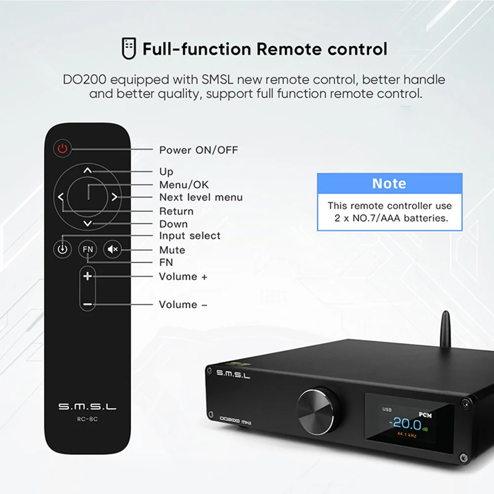 SMSL DO200 MKII Fone de ouvido HiFi Áudio, DAC ES9068AS * 2, XMOS, XU316, Bluetooth 5.1, MQA decodificação completa, OPA1612 * 5 Op Amp, DSD512, decodificador de CD