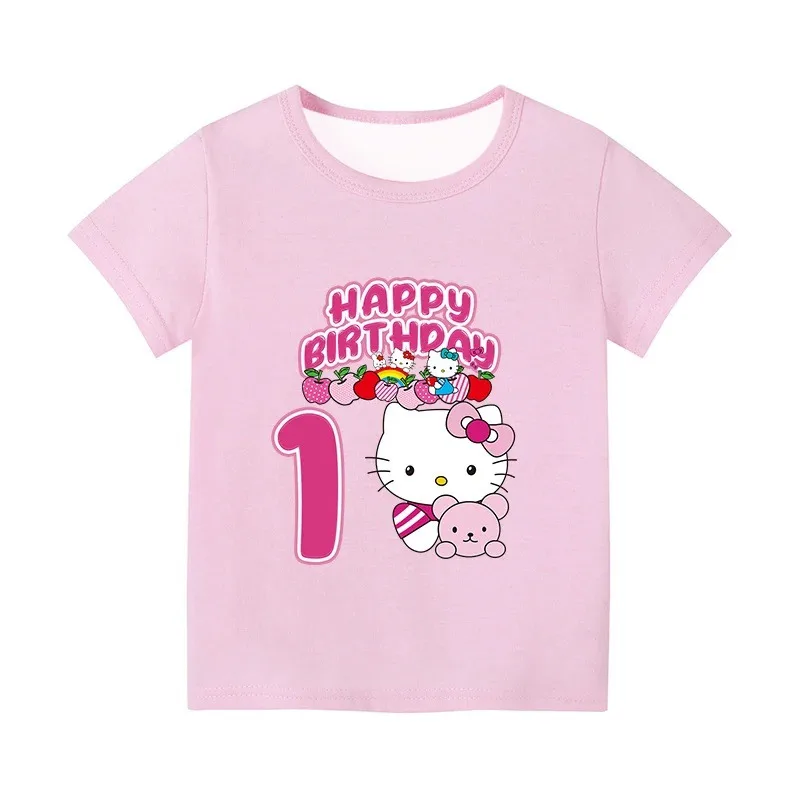 

New Cute and Playful 3D Printed Quick Drying Short Sleeved Shirt with Hello Kitty Pattern, Breathable Casual Top