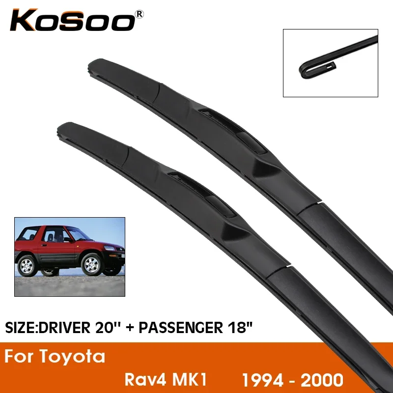 

Car Wiper Blade For Toyota Rav4 MK1 1994-2000 Windshield Rubber Refill Front Window Wiper 20"+18" Accessories
