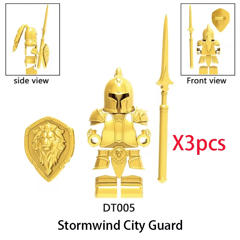 Middle Aged Mini Weapon Warcraft Strom Guard Figures Accessories, Building Blocks Toy Accessories for Children Gifts DT8902
