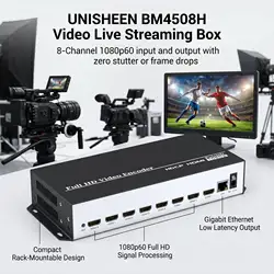 Trasmettitore PCR MPTS trasmissione in diretta IPTV Wowza Facebook YouTube RTMP RTSP UDP 8 in1 HDMI Video Capture Encoder Box