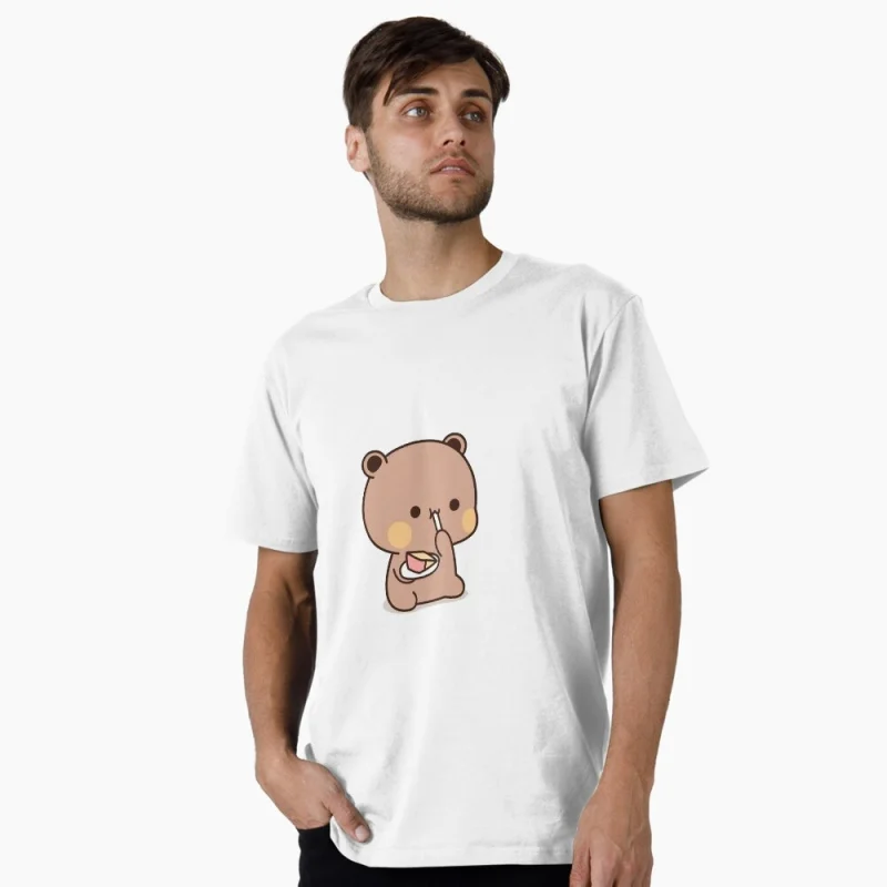 

Dudu enjoying his cake Gift t shirt ‌kawaii‌ Panda Bear Cartoon Graphic tee Cute Y2K Clothes 100% cotton All size Tee S-6XL