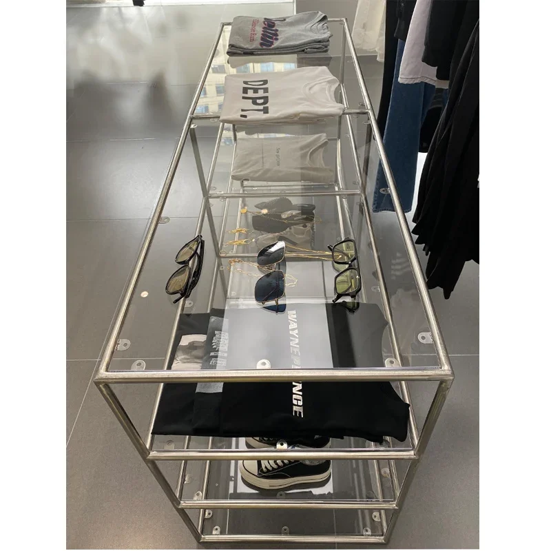 Clothing Store Nakajima Display Stand Stainless Steel Table Accessories Display Flow Table Store Shelf Display Shelf Arrangement