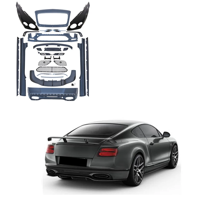 For Bentley Continental GT2012-2015 upgrade retrofitted 16-19 Super Sport body kit front and rear bumpers