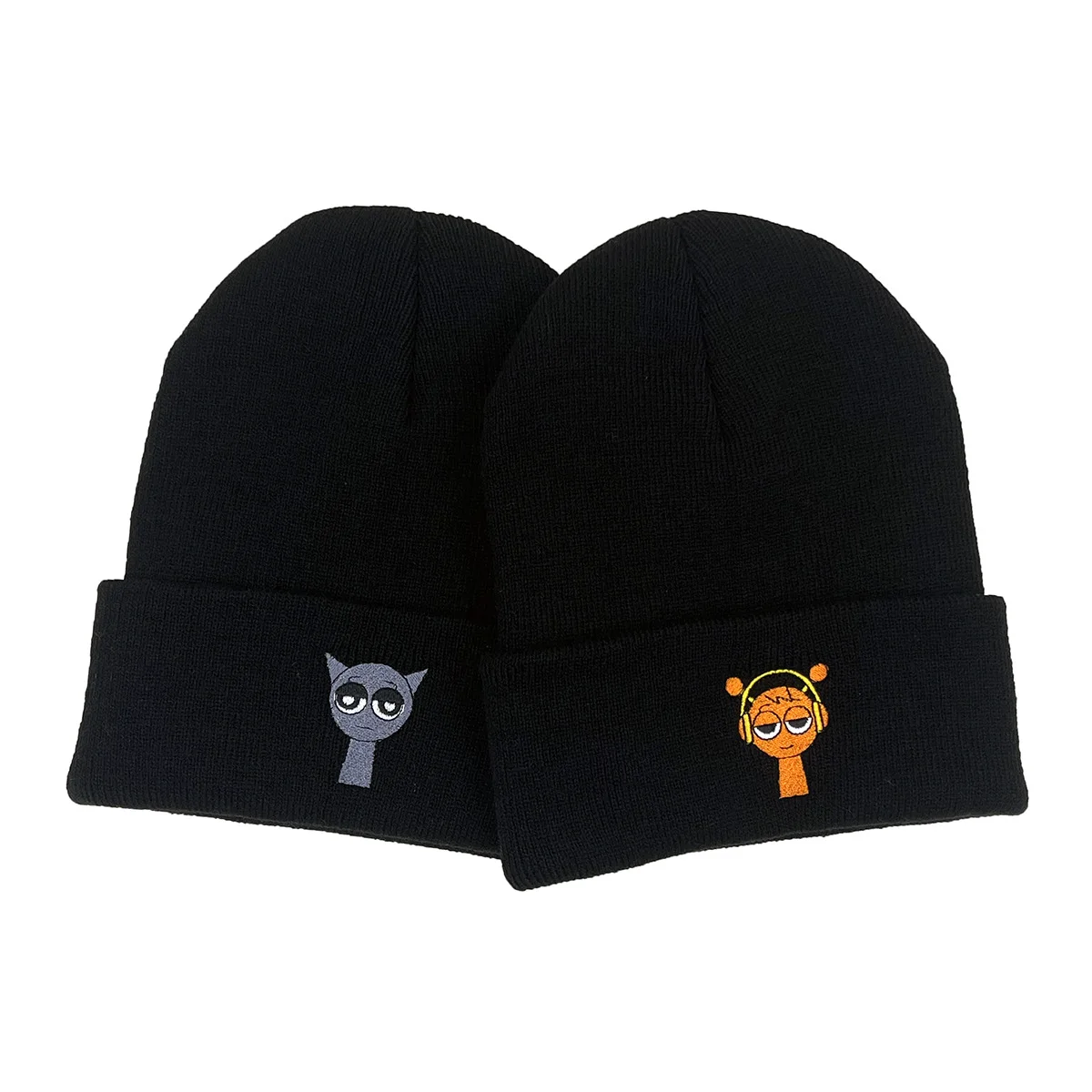 Sprunki Game Accessories Winter Hat Embroidery Outdoor Men's Bean Hat Warm Fashion Women's Knitted Hat Skull Hats