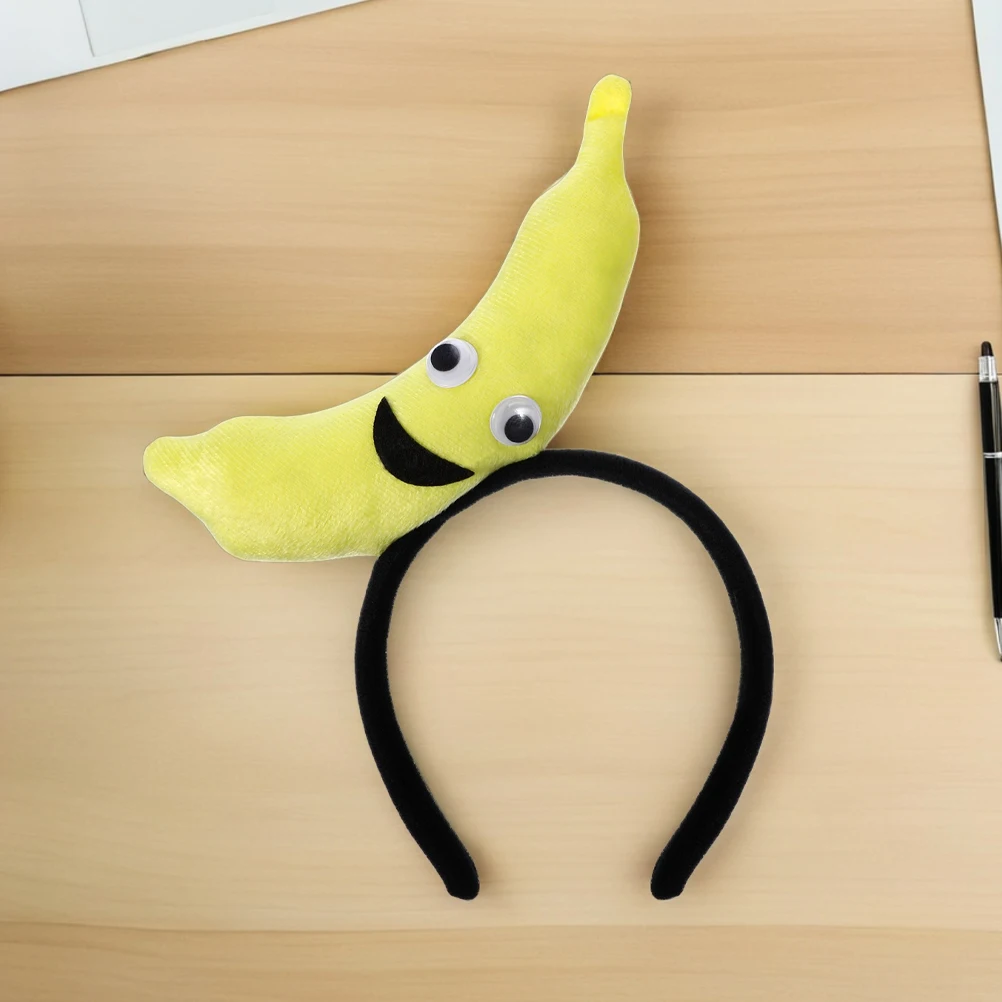 

3Pcs Yellow Banana Hair Band Tropical Party Headband Birthday Halloween Luau Carnival for Women Banana Hair Band