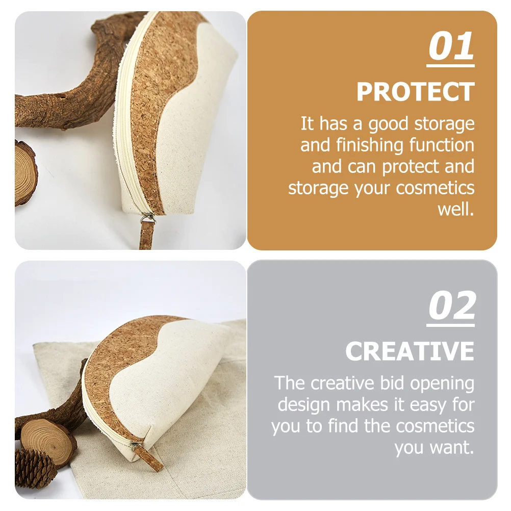 나무 패턴 세면도구 가방 여행용 정리함 휴대용 조개 모양 메이크업 보관 가방 창의적인 여행용 세면도구 정리함