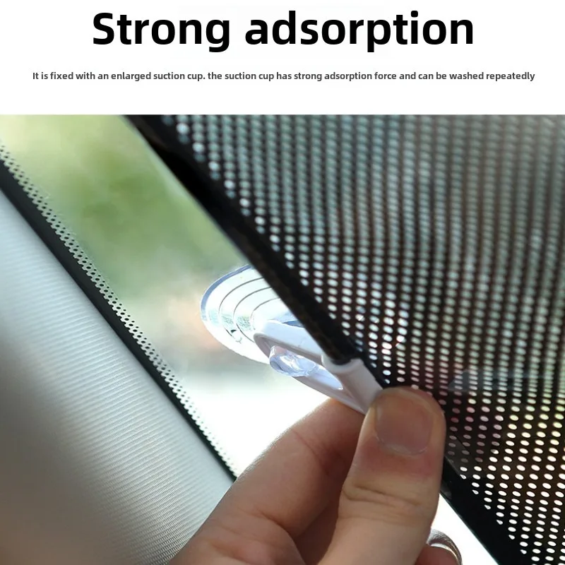 Car Windshield Sunshade Roller Blinds Auto Window Retractable Summer Protection Heat Insulation Curtain Front Rear Shading