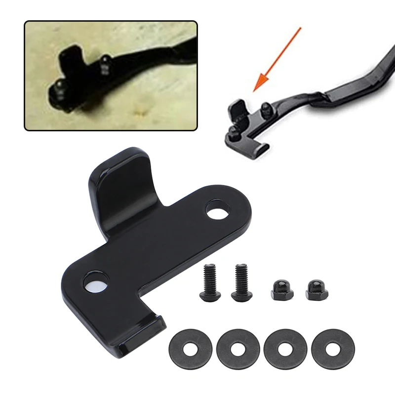 

Black Motorcycle Stand Kickstand Extension Foot Pedal For Harley Sportster 07-Up XR 08-13 Forty Eight XL1200X XL883N