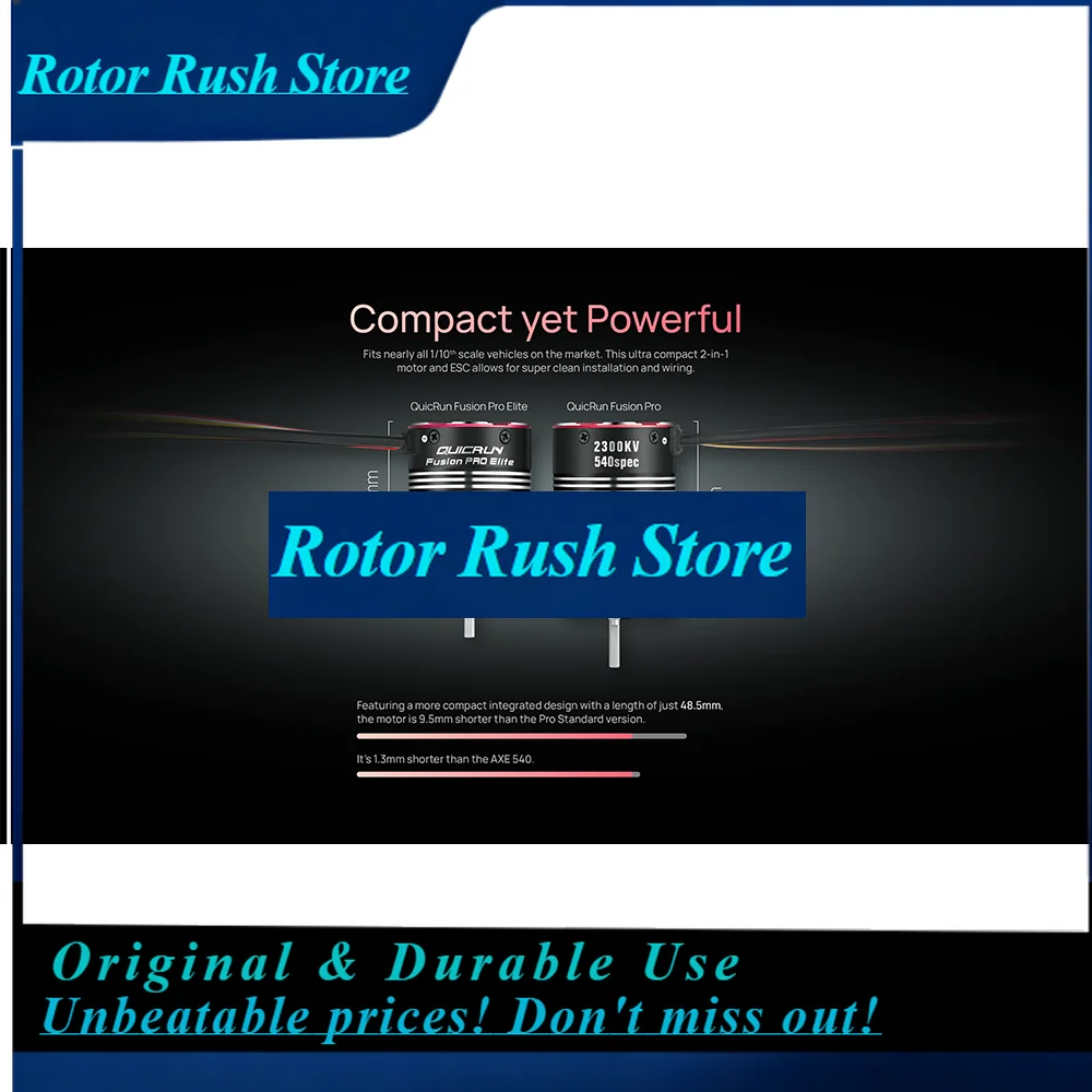 RoRuSHobbywing QUICRUN Fusion Pro Elite 2300KV Waterproof Brushless 2 In 1 Crawler Motor For RC Car Truck Crawling Vehicle