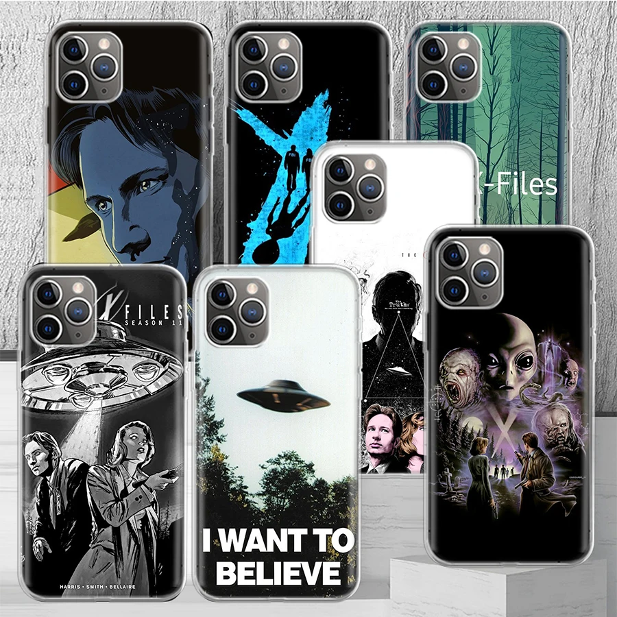 The X Files I Want to Believe Phone Case Cover For iPhone 14 13 Pro 11 15 Art 12 XR X XS Max 7 8 6S Plus SE Soft Pattern Coque F