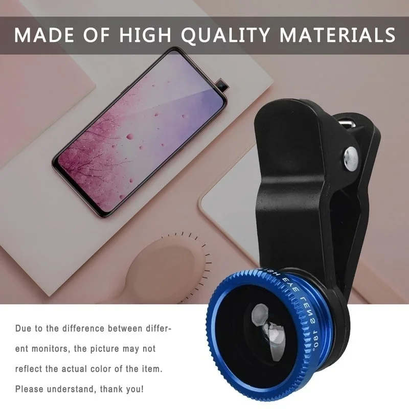 3 in 1 피쉬 아이 렌즈 아이폰 용 광각 매크로 어안 렌즈 줌 Xiaomi Huawei 야외 여행 휴대 전화 카메라 렌즈 키트