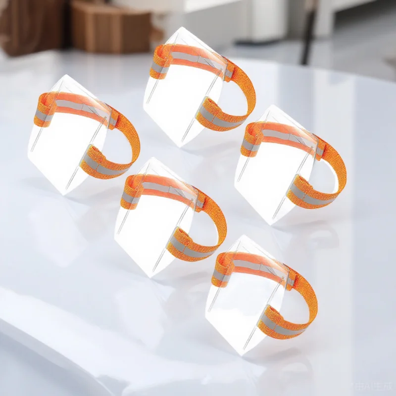 

5Pcs Arm Badge Holders Adjustable Bright Armband Id Card Holder Clear Security Badge Sleeve Worker Card Protector