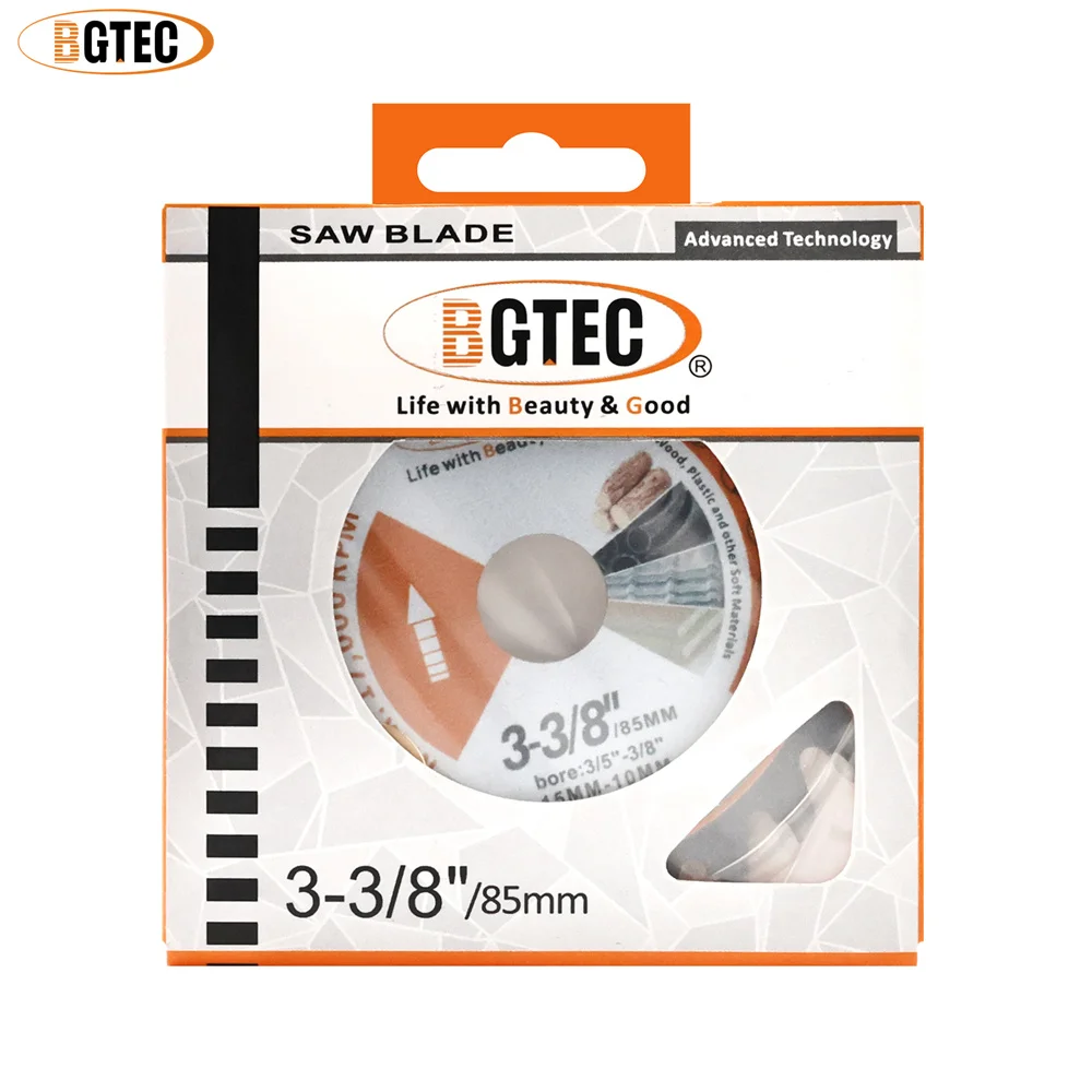 BGTEC Cutting Disc TCT Saw Blade Hard Alloy Woodworking Kit 75/85mm 24T For Wood Wood Composite Materials Plastics Mini Disc