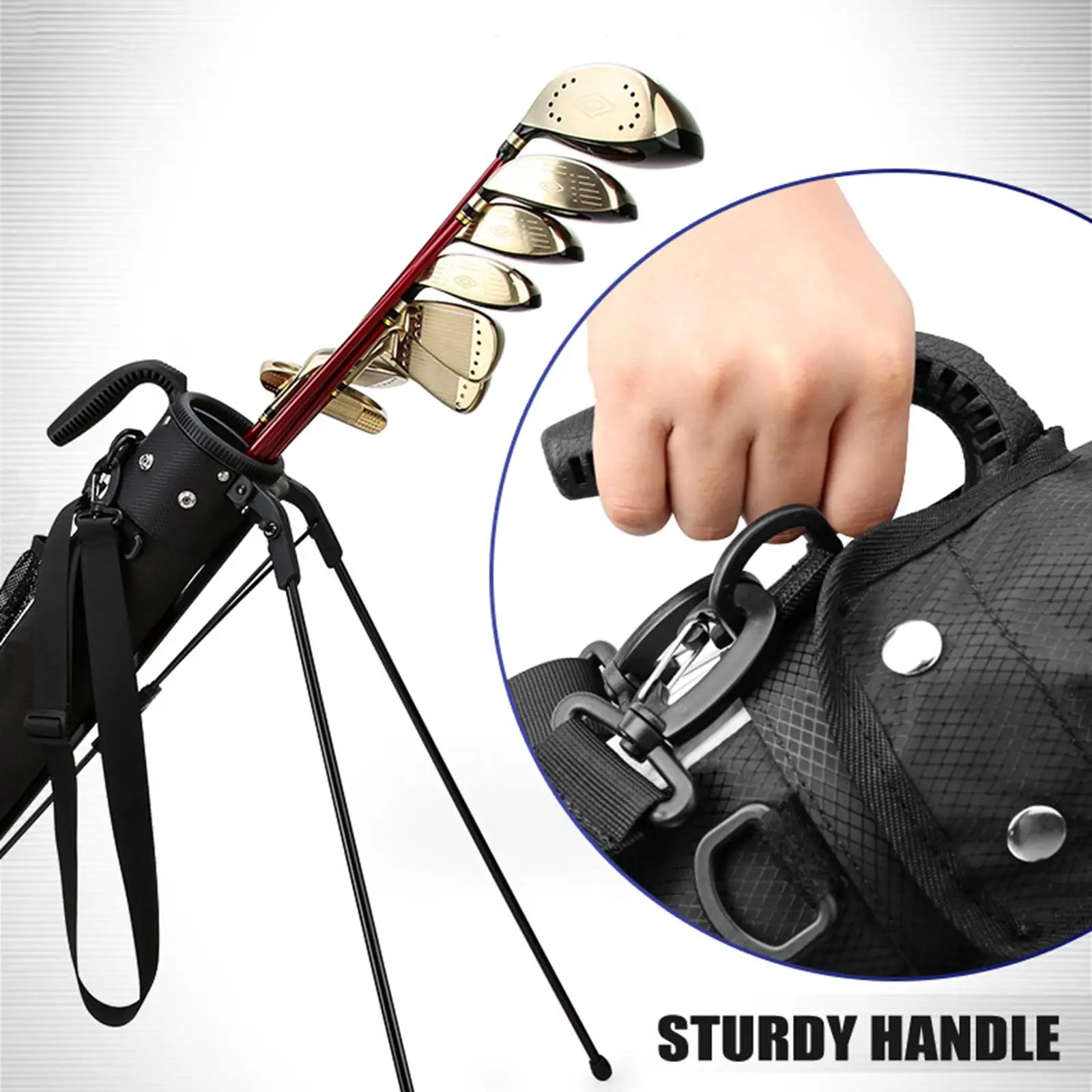 Pitch and Putt Storage Bag Lightweight Golf Stand Bag Waterproof Golf Club Carry