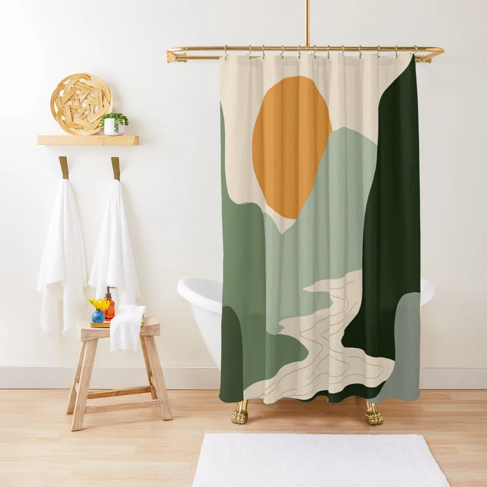 

Abstract Sunset Painting 7.2 Shower Curtain Modern Bathroom Accessories Bathroom For Shower Window Curtain