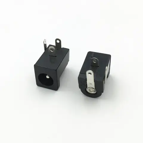 10Pcs 2.1mm x 5.5mm DC Power Supply Female Jack Socket Barrel-Type Right Angle PCB Mount Connector