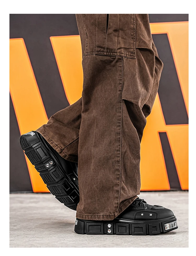 Herren Winter Oxford Stiefel Komfortables Futter Doppelter Seitenreißverschluss Dicke Sohle Erhöhte Höhe Street-Style Lässige Kurze Stiefel – Detail 20