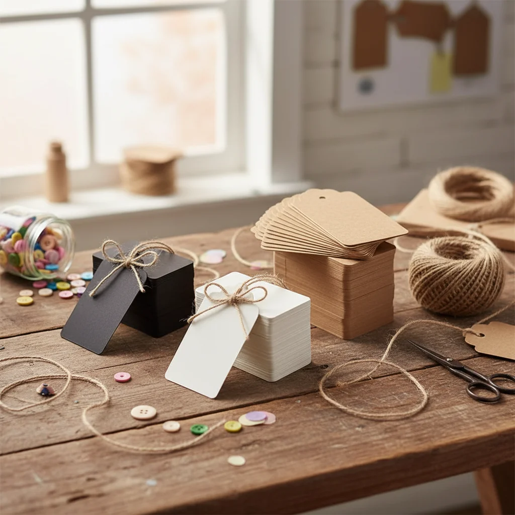 

100 шт., упаковочная этикетка ручной работы, винтажная экологически чистая бирка для украшения свадебного подарка, многофункциональная с веревкой, этикетка с гребешком «сделай сам»