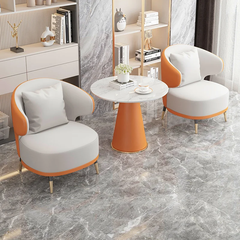 Negotiate high-end the combination of reception tables and chairs hotel shopping malls chairs lobby meeting sofas leisure