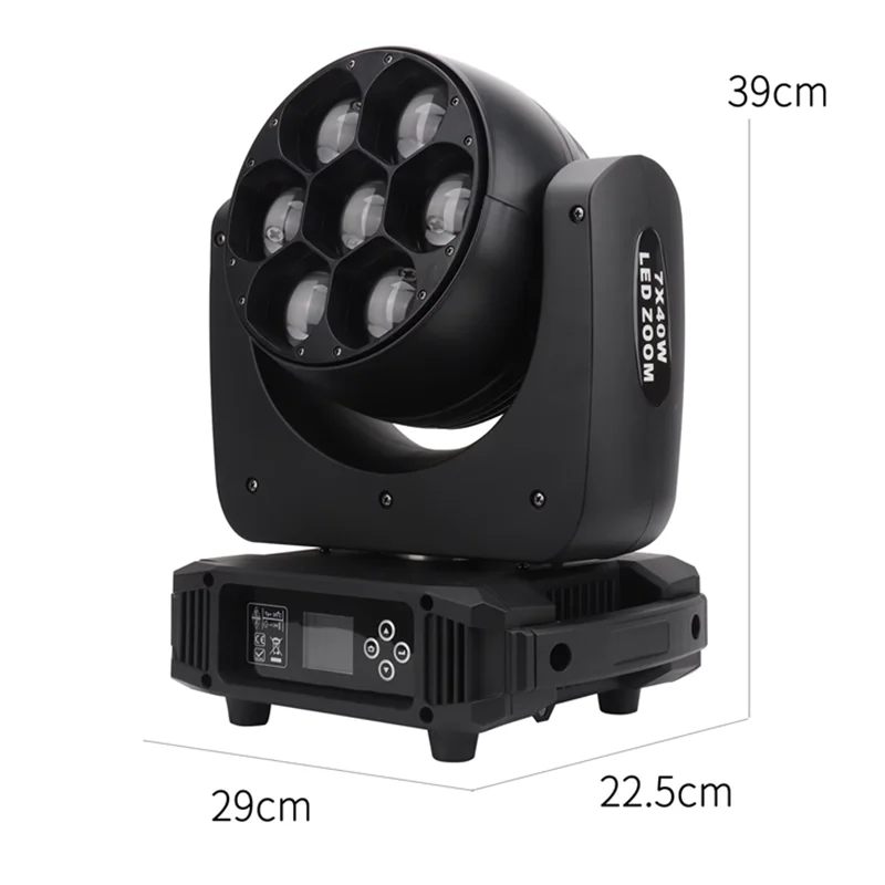 LED تتحرك رئيس ضوء 7x40 واط عيون النحل LED غسل ضوء ديسكو DJ نادي الحفلات بار DMX512 مصباح ليد تأثير ضوء المرحلة عرض الحدث